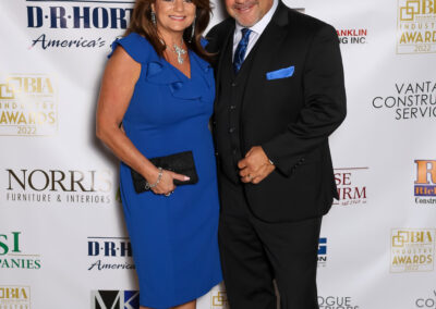 Executive Superintendent of Renovations Anthony Paterra and wife pose at press junket at Lee BIA Awards