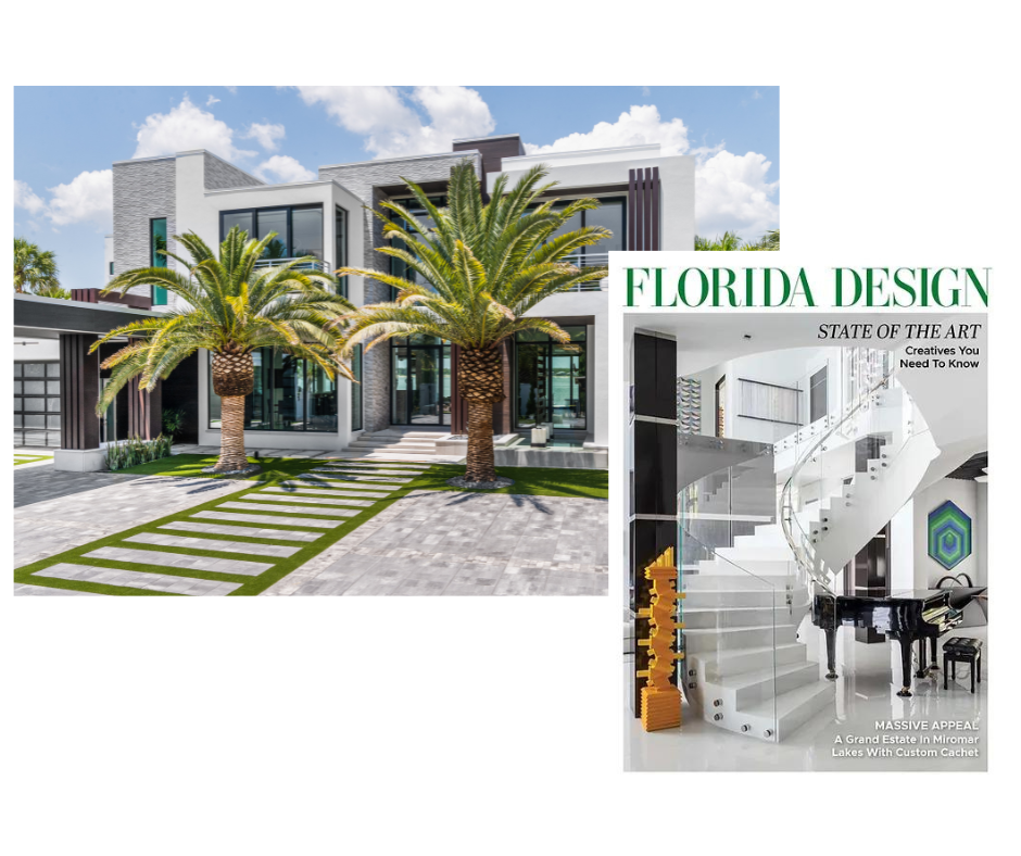 The Gulfshore Homes luxury custom homes featured in Florida Design Magazine (National) along with a cover copy of the issue and live link. 